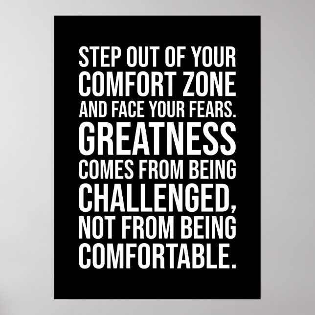Step Out Of Your Comfort Zone Poster (Front)