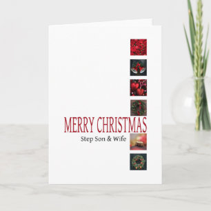 Step Son and Wife Merry Christmas card