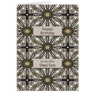Step Son Birthday Abstract Mandala Design