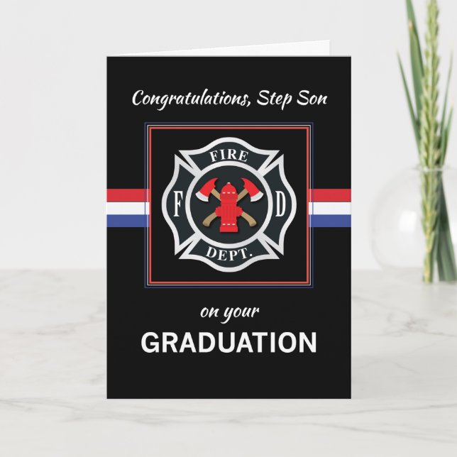 Step Son Fire Department Academy Graduation Card (Front)