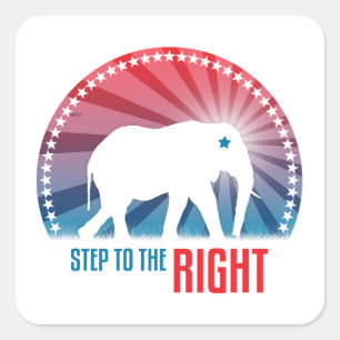 Step To the Right Square Sticker