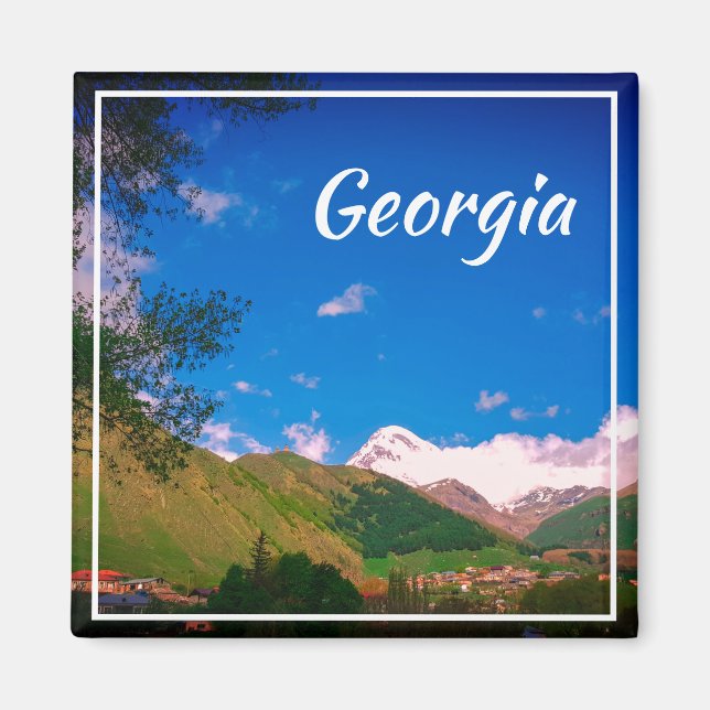 Stepantsminda Kazbegi Georgia Gergeti Caucuses Magnet (Front)