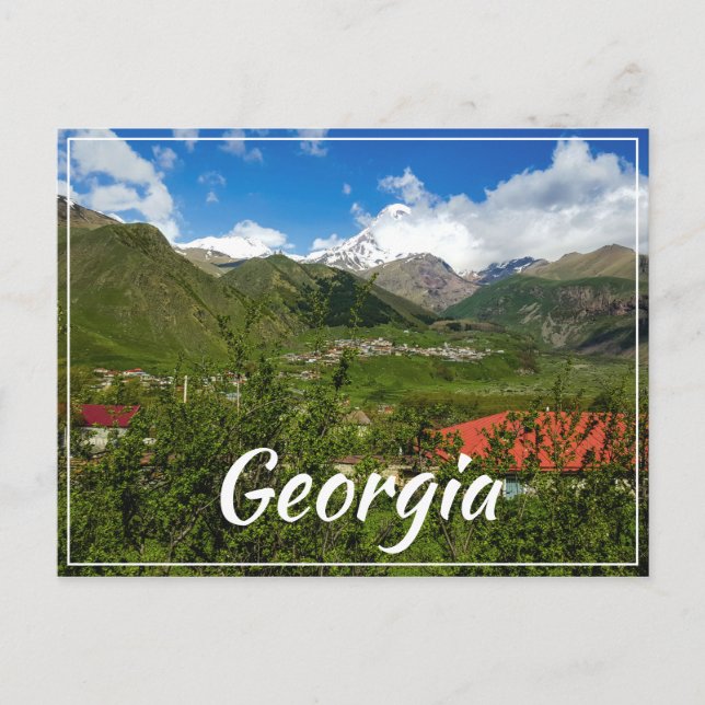Stepantsminda Kazbegi Georgia Gergeti Caucuses Postcard (Front)