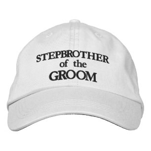 Stepbrother of the Groom black white wedding Embroidered Hat