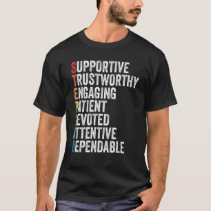 Stepdad Acronym Stepfather Step Dad Family Father T-Shirt