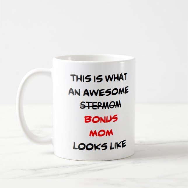 stepdad bonus mum, awesome coffee mug (Left)