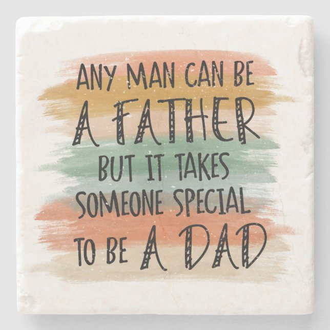 Stepdad Father's Day Gift | Special Dad Stone Coaster (Front)