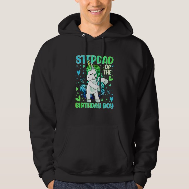 Stepdad of the Birthday Party Princess Dabbing Uni Hoodie (Front)