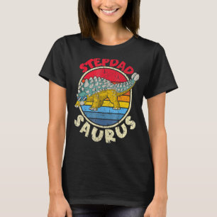 Stepdad Saurus I Ankylosaurus Dinosaur I Family Ma T-Shirt