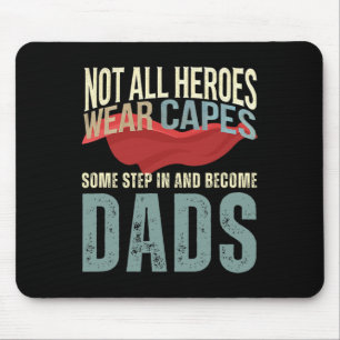 Stepdad Shirt From Kids Men Funny Fathers Day Step Mouse Pad