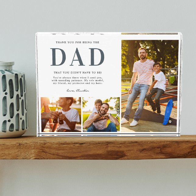 Stepdad Stepfather Quote | Three Photo Collage  (Creator Uploaded)