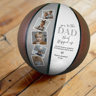 Stepdad Tribute Photo Basketball Gift