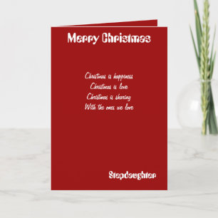 Stepdaughter Christmas greeting cards