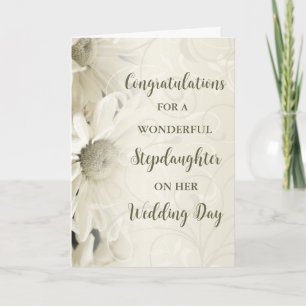 Stepdaughter Wedding Day Congratulations Card