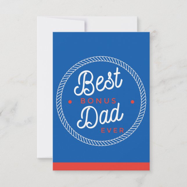 Stepfather Fathers day Cards Blue (Front)