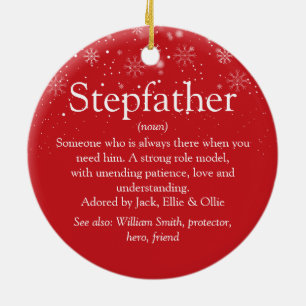 Stepfather Stepdad Definition Photo Christmas Ceramic Ornament