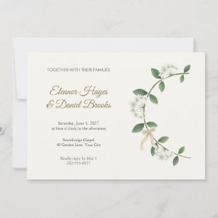 Stephanotis Vine Wedding Invitation