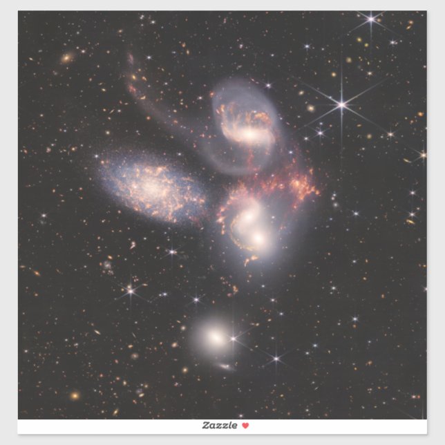 Stephan's Quintet 5 Galaxies Deep Field James Webb (Sheet)