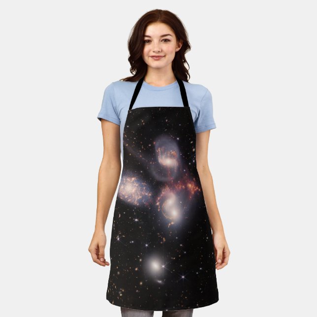 Stephan's Quintet 5 Galaxies Deep Field James Webb Apron (Worn)