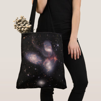 Stephan's Quintet 5 Galaxies Deep Field James Webb Tote Bag