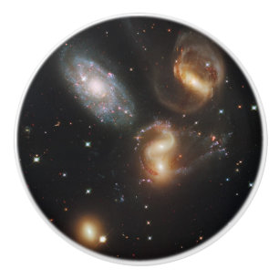 Stephan's Quintet: A Galaxy Galactic Wreckage Ceramic Knob