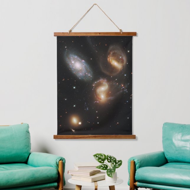 Stephan's Quintet: A Galaxy Galactic Wreckage Hanging Tapestry (Living Room)