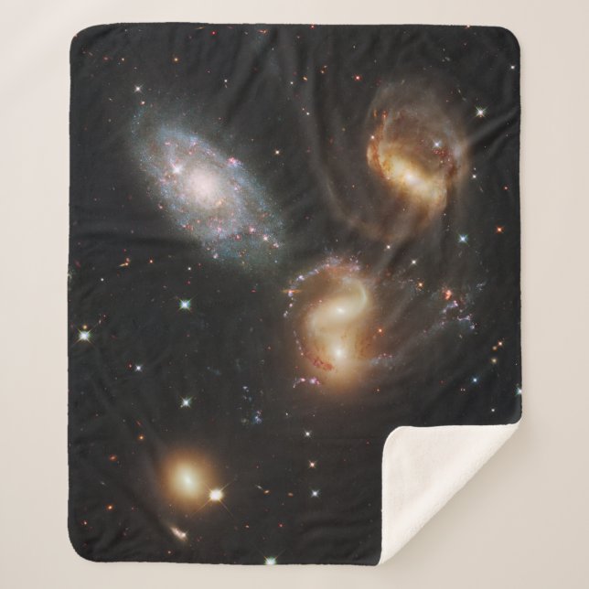 Stephan's Quintet: A Galaxy Galactic Wreckage Sherpa Blanket (Front)