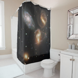 Stephan's Quintet: A Galaxy Galactic Wreckage Shower Curtain