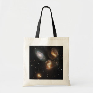 Stephan's Quintet: A Galaxy Galactic Wreckage Tote Bag