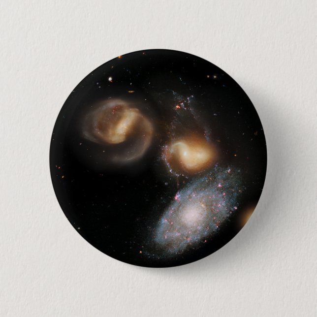 Stephan's Quintet Galaxies 6 Cm Round Badge (Front)