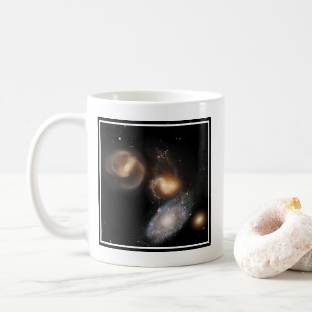 Stephan's Quintet Galaxies Coffee Mug (With Donut)