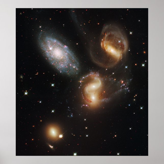 Stephan's Quintet Hickson Compact Group 92 Poster (Front)