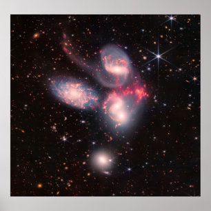 Stephan's Quintet James Webb NASA Full Size Poster