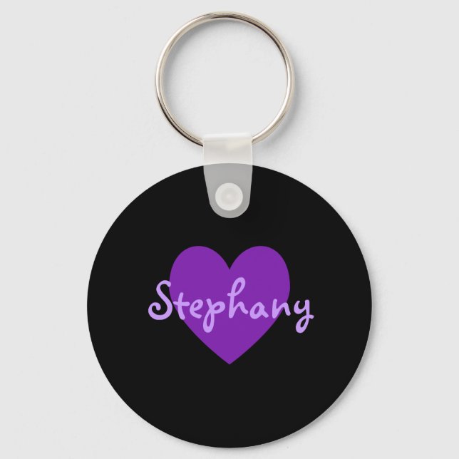 Stephany in Purple Key Ring (Front)