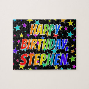 "STEPHEN" First Name, Fun "HAPPY BIRTHDAY" Jigsaw Puzzle