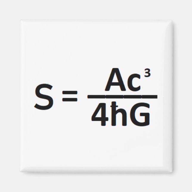 Stephen Hawkin  Black Hole Entropy Formula Magnet (Front)