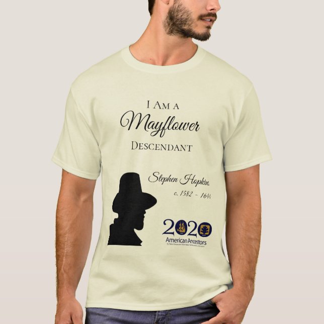 Stephen Hopkins Mayflower Descendant Men's T-shirt (Front)