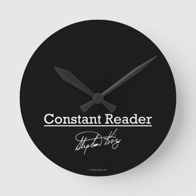 Stephen King, Constant Reader Round Clock (Front)