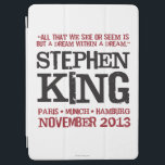 Stephen King's Euro Tour iPad Air Cover<br><div class="desc">Inspired by cheap concert tshirts,  this was popular during the Doctor Sleep European Tour from 2013. People still buy this today.</div>