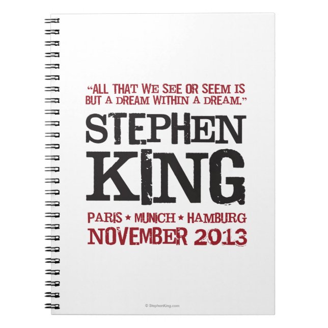 Stephen King's Euro Tour Notebook (Front)