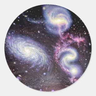 Stephen's quintet classic round sticker