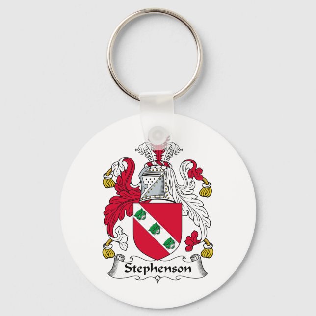 Stephenson Family Crest Key Ring (Front)