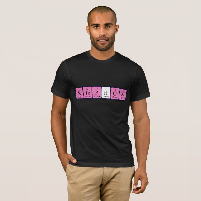 Stephon periodic table name shirt (Front Full)