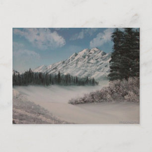 Steph's Snowy Mountain Painting Postcard
