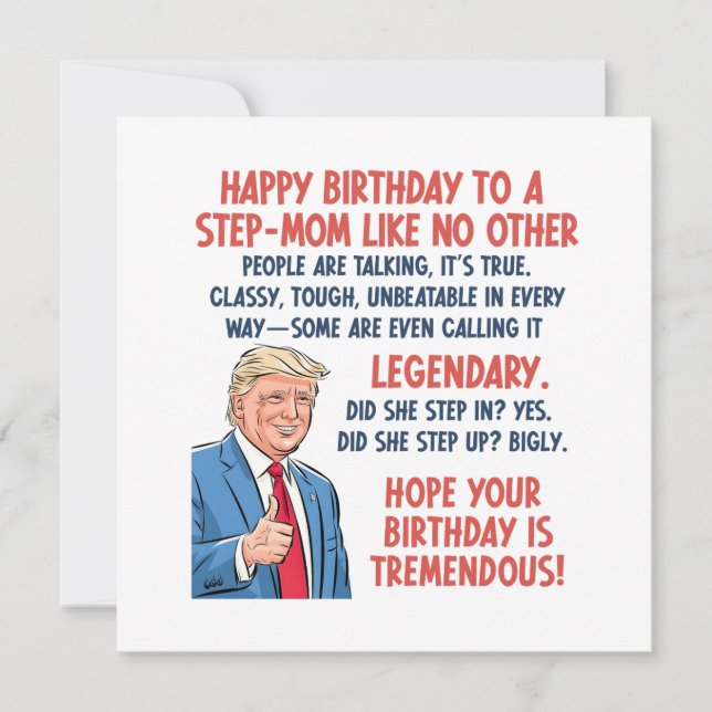 Stepmom Birthday  Card (Front)