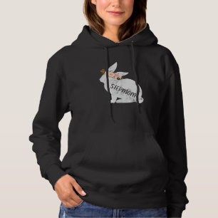 Stepmom Bunny Matching Family Floral Bunny Rabbit Hoodie
