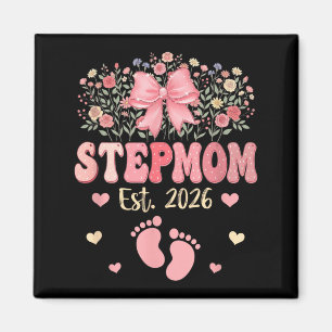 Stepmom Est 2026 Flowers Mothers Day Expecting Magnet
