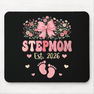 Stepmom Est 2026 Flowers Mothers Day Expecting Mouse Pad