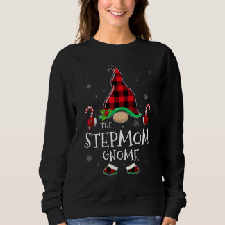 Stepmom Gnome Buffalo Plaid Matching Family Christ Sweatshirt