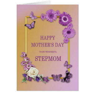 Stepmom Mothers Day Flowers and Butterflies
